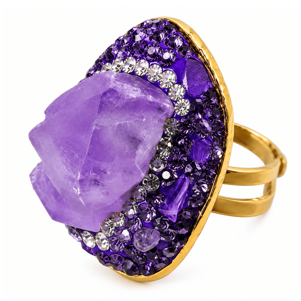 Glanzio prsteň Amethyst Royal nastaviteľný 87000