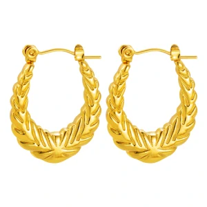 Glanzio náušnice Golden Laurel 88151