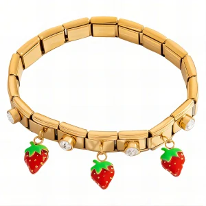 Glanzio náramok Strawberry Charm 91113